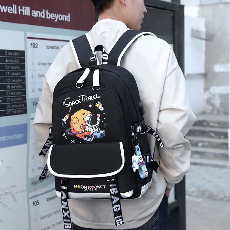 Luminous NASA Children School Bag for Boys Kids 3-6 Grades High capacity Waterproof Wear-resistant Backpack