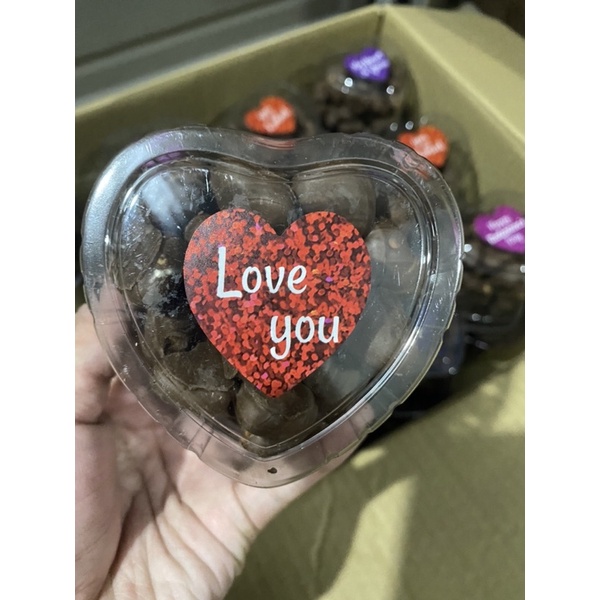 HEART CHOCOLATE COATED BISCUITS IN CANISTER (10, 20, 30 & 50 PCS