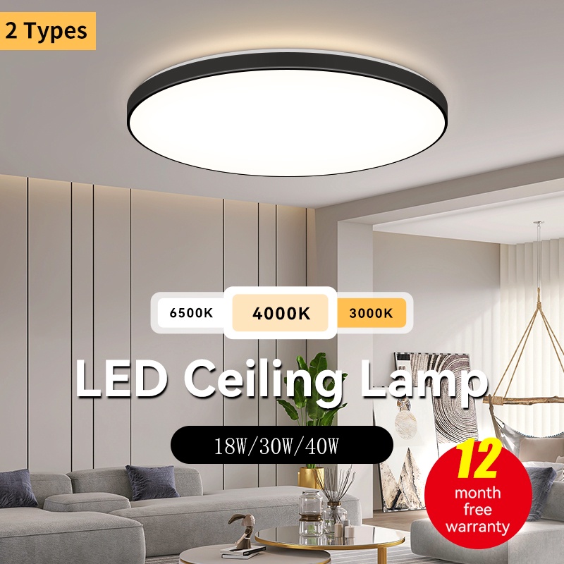 LED Ceiling Light Modern Round Panel Lamp 15/20/30/50W Ceiling Lamps