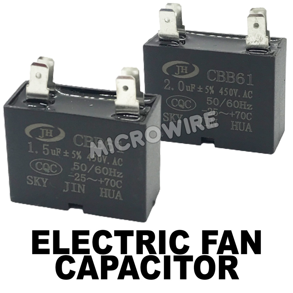 Capacitor Electric fan (1.5uf / 2uf) Shopee Philippines