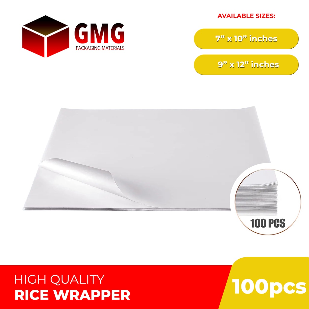 (100 sheets) GMG Rice Wrapper Non-Stick Coated Paper | Shopee Philippines