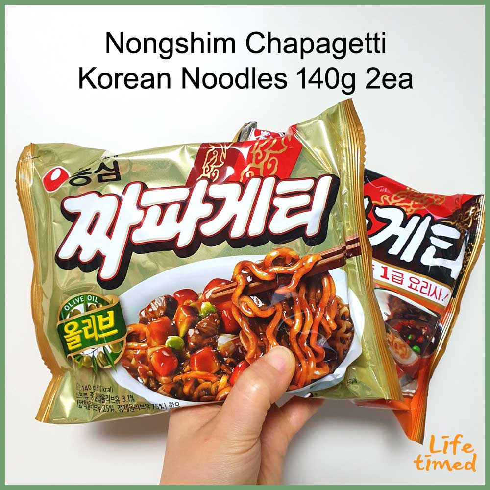 Nongshim Chapagetti Korean Noodles 140g 2ea (contains olive oil ...