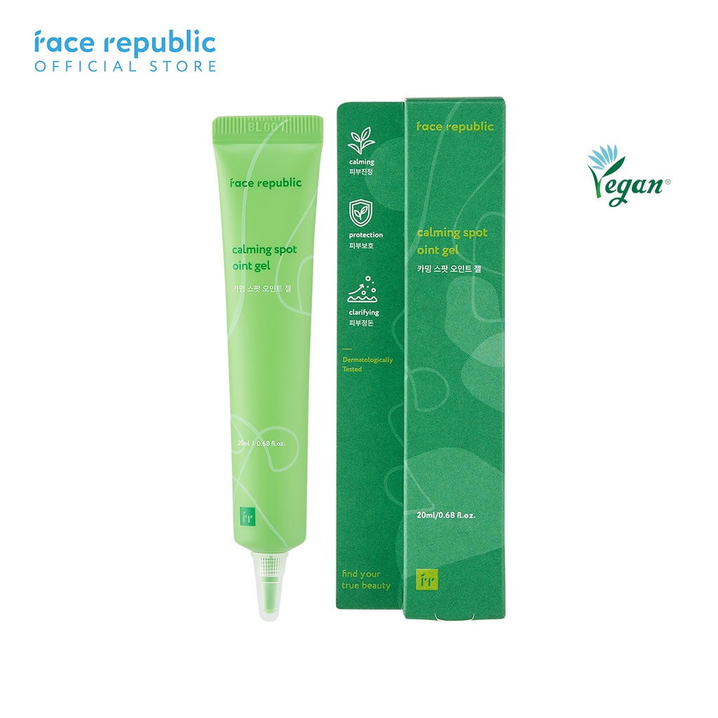 Face Republic Calming Spot Oint Gel 20mL[ Oily, Sensitive Skin,Acne /Salicylic Acid,Tea Tree] Vegan