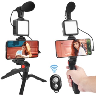 AY-49 Video Making Tripod Fill Light Kit For Tiktok Live Broadcast Photography Kit Selfie LED