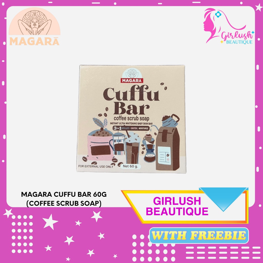 Magara Skin Cuffu Bar Coffee Scrub Soap 60g | Shopee Philippines