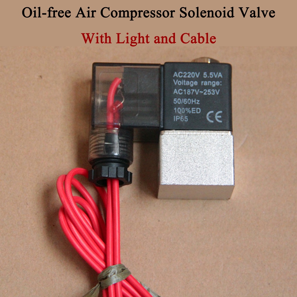 Oil Free Air Compressor Solenoid Valve One Way Valve Power Off Venting