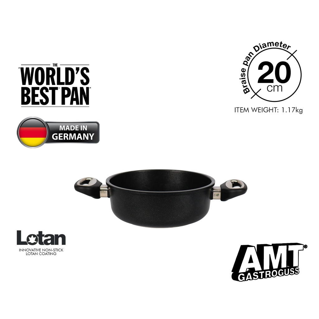 AMT Gastroguss Braising Pan NonStick Aluminum Cookware Induction