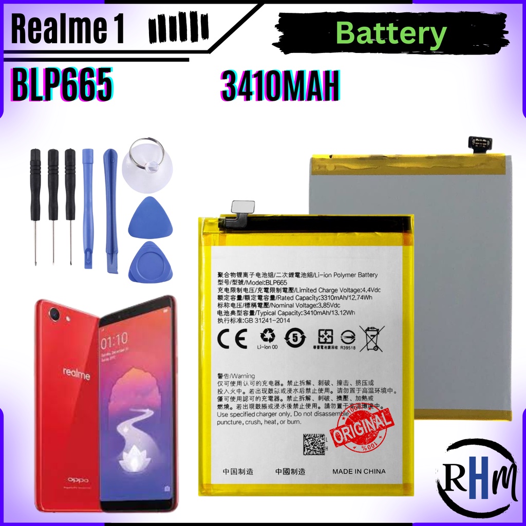 Realme 1 F7 Youth Battery Model Blp665original Equipment Manufacturer Free Tools Shopee Ph 9031