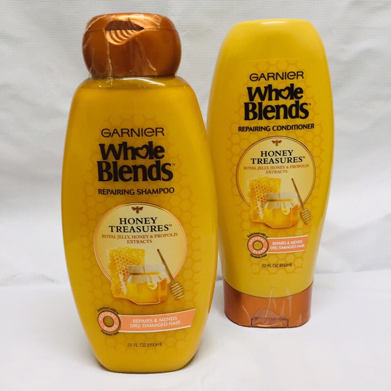 Authentic Set Garnier Whole blends Honey treasures(Shampoo/Conditioner) USA Shopee Philippines