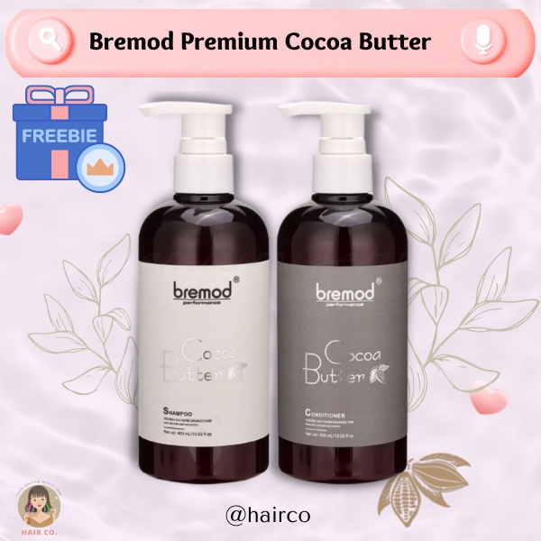 (Bundle) Bremod Premium Series Cocoa Butter Shampoo And Conditioner ...