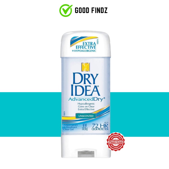 Dry Idea Advanced Dry 85g CLEAR GEL Hypoallergenic Unscented Clear Gel Deodorant Anti Perspirant