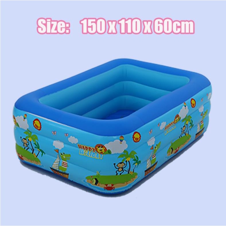 Swimming pool Three-tier inflatable outdoor swimming pool kids electric air pump family swimming - Image 6