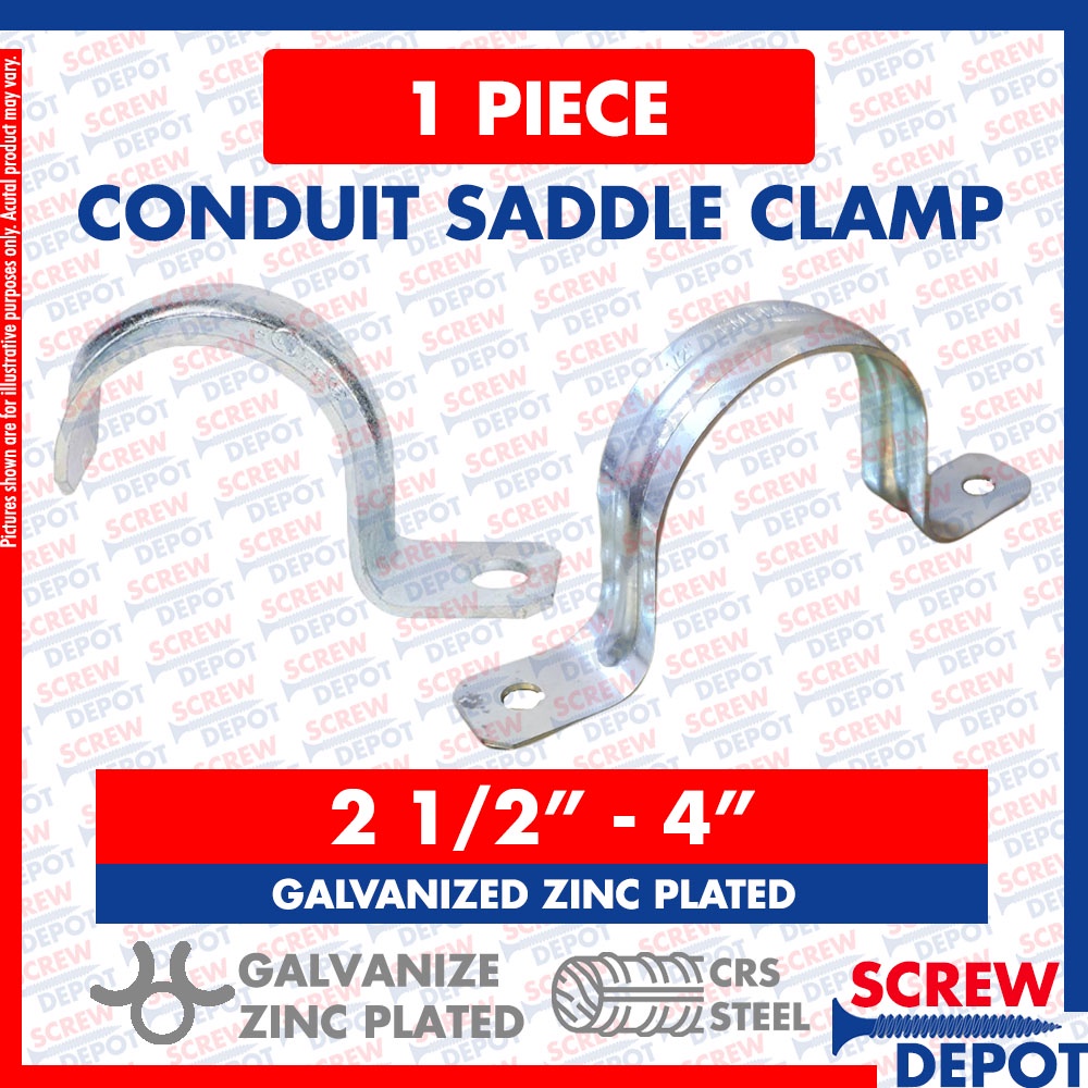 1PC Conduit Saddle Metal Clamp 21/2 to 4 " PVC Pipe EMT IMC RSC Single