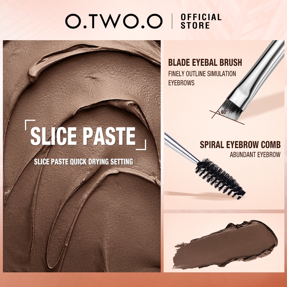 O.TWO.O Waterproof eyebrow cream & powder gel pomade with eyebrow brush  Eyeliner smudge-proof high pigment lasting Multi-uses Brow Stamp Styling  Eyebrow | Shopee Philippines