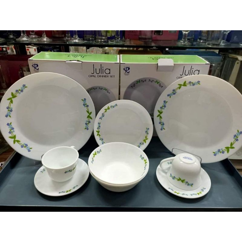 Julia Opal Set By Royal Dine Microwavable Tempered Glass Dinner Set Shopee Philippines 7596
