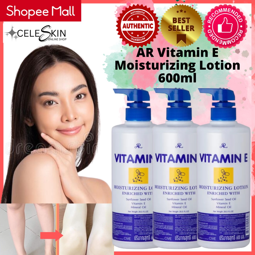 AR VITAMIN E Moisturizing LOTION 600ml ( Moisturizer, Lotion Vitamin E, Cream Bath & body