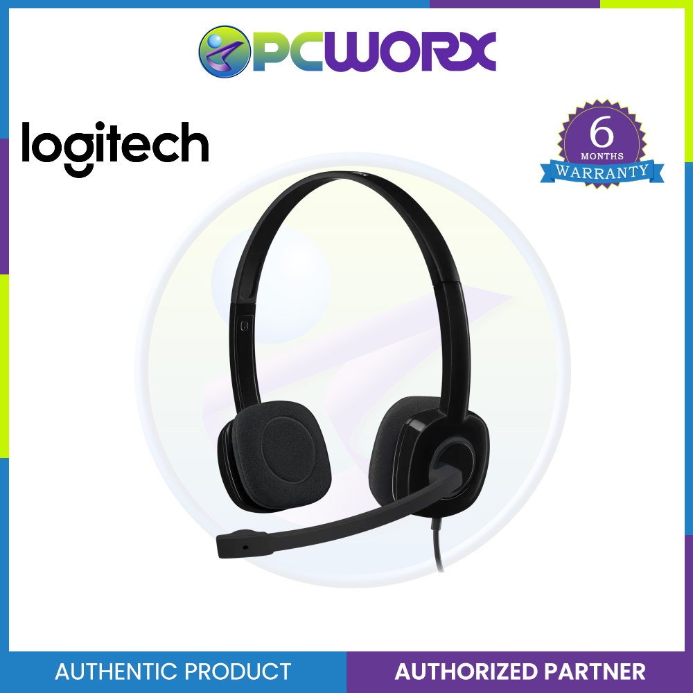 Logitech H151 Wired Headset, Stereo Headphones with Rotating NoiseCancelling Microphone