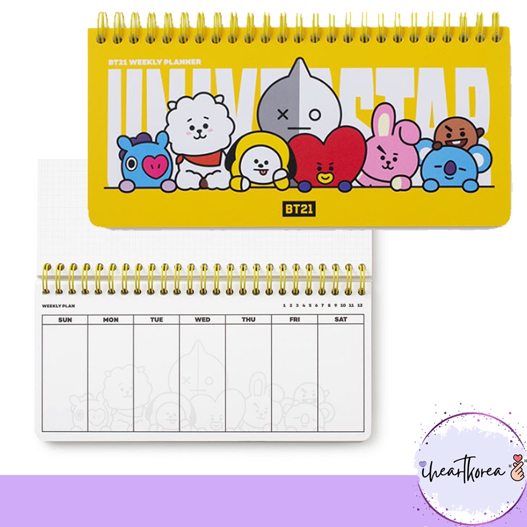 BT21 Heart Weekly Planner | Shopee Philippines