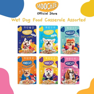 Moochie Wet Dog Food Casserole Assorted Flavors with Unique Benefits 85g Pouches