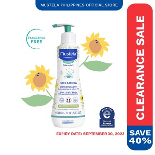Mustela Clearance Stelatopia Emollient Cream 300 ml, For Atopic Skin (Exp. Date: September 30, 2023)