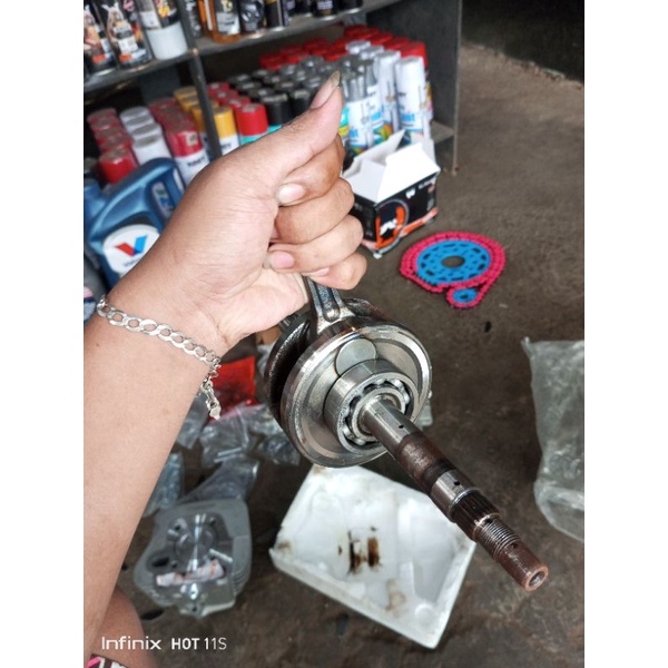 4 valve head xrm 110 wave 100 plus 6 mm crankset 56mm piton bore kit