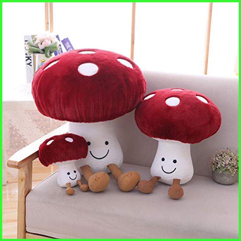 Mushroom Plushies Mushroom Pillow Cute Red Mushroom Stuffed Plushie