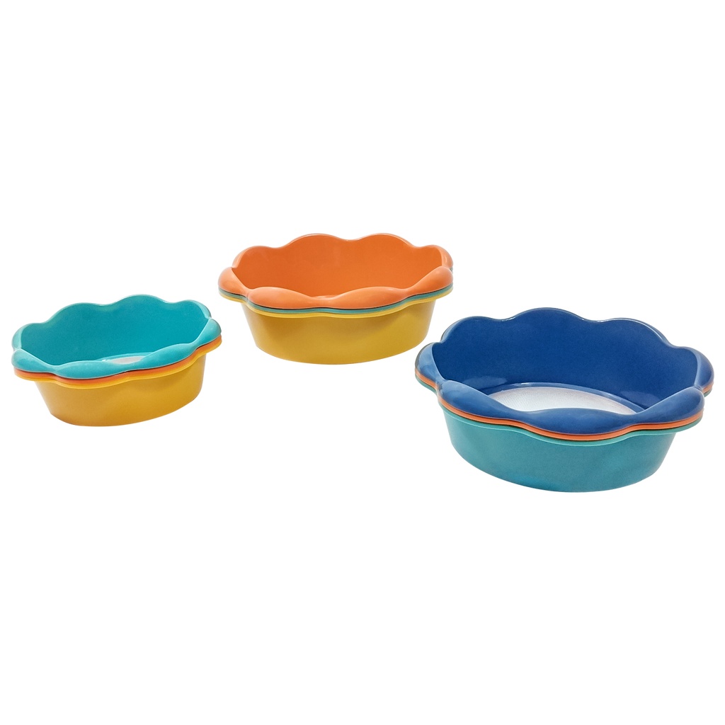 COD DVX Multipurpose Wave Design Plastic Flour Sifter Kitchen Strainer