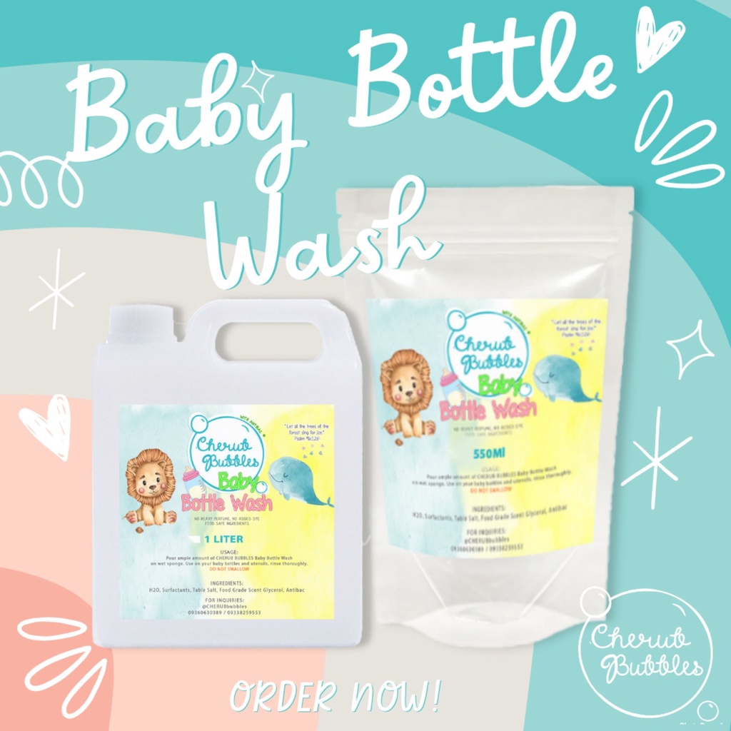 Cherub Bubbles BABY Dishwashing Liquid with antibac 1 Liter Shopee