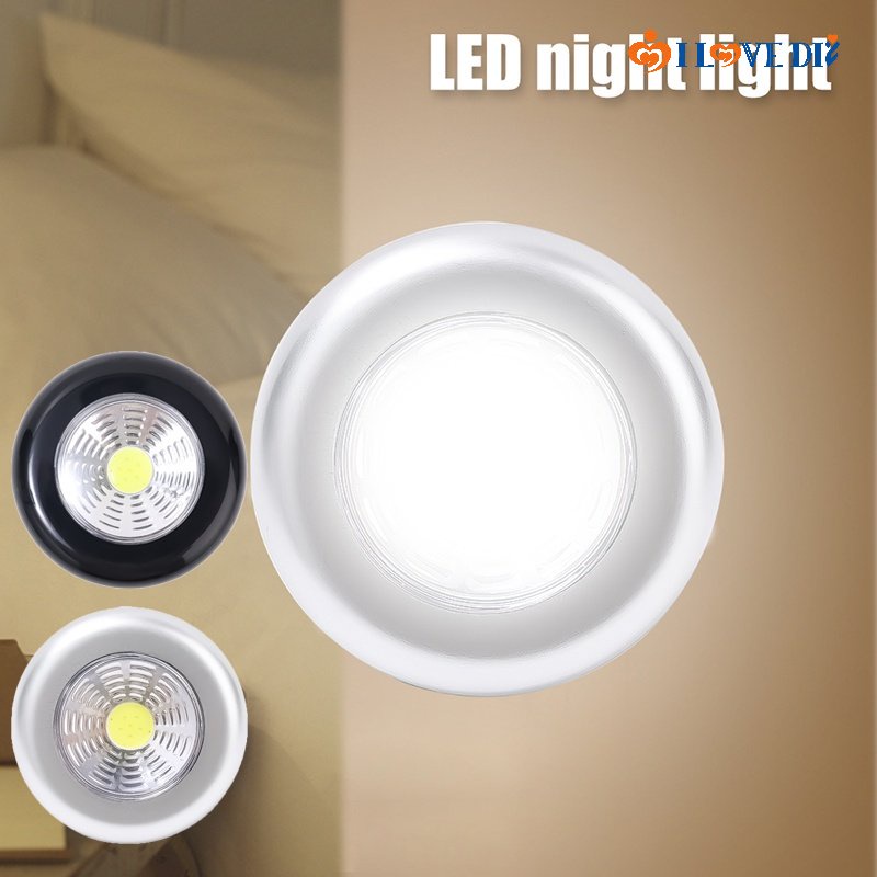 Multipurpose LED High Brightness Press Type Round Wall Lamp/ Battery