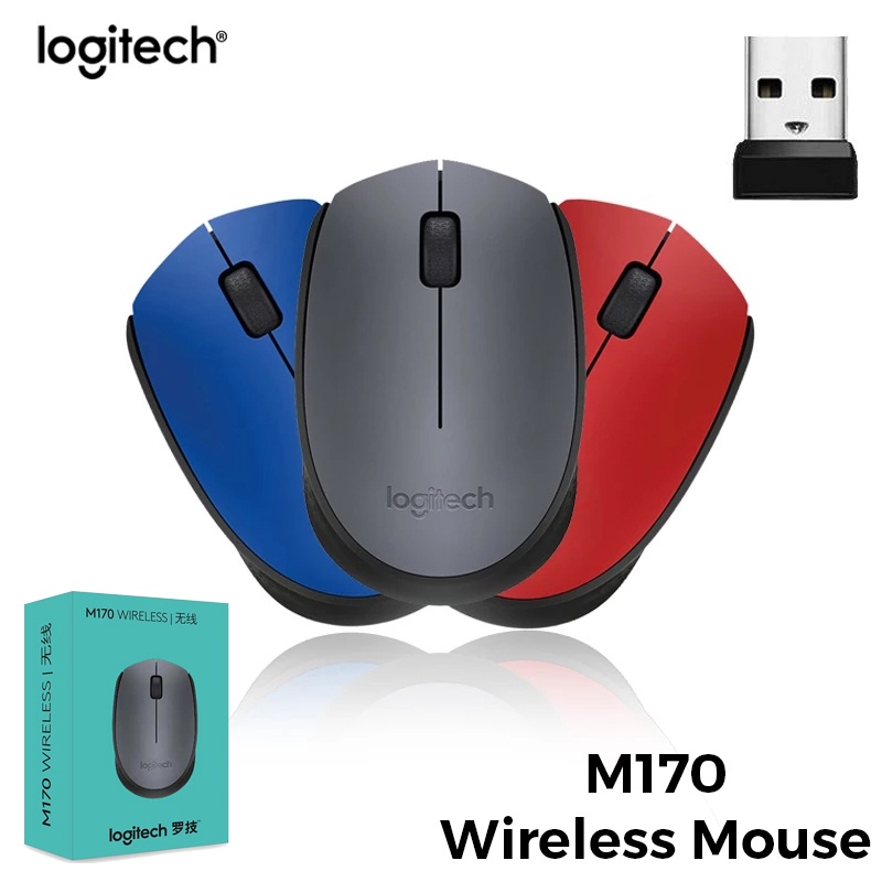 Logitech M170 Wireless Mouse 1000 DPI 2.4GHz Mice with Nano Receiver Home Office Mouse Shopee