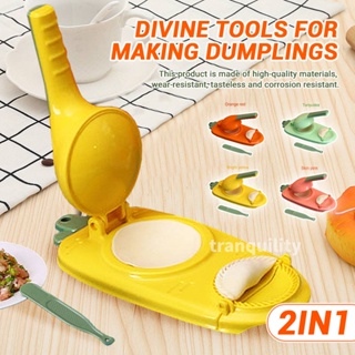 Upgraded 2 In1 Dough Pressing Tool Set With Rolling Pink Dumpling Maker Mould Manual Press Dumpling