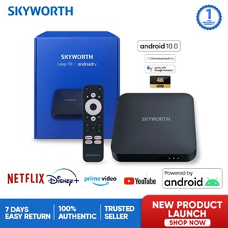 SKYWORTH Android Tv Box [Leap-S1] 2g+8g 4k Ultra HD Android 10.0 Wifi/ Lan Netflix Youtube Bluetooth
