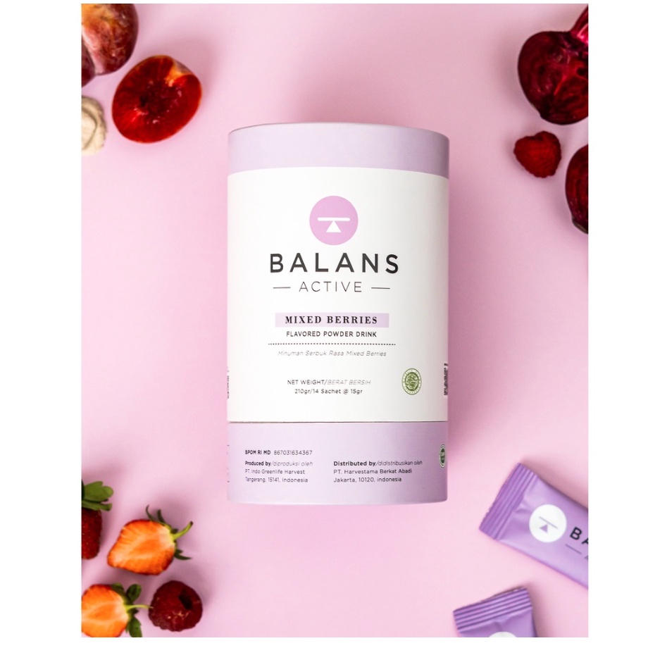 Balans Active Mixed Berries Fiber & Probiotics Drink Isi 14