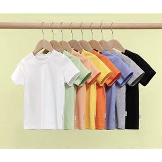 Tshirt Plain For Kids Good Quality Cotton Spandex Stretchable Unisex  (S, M , L , XL )