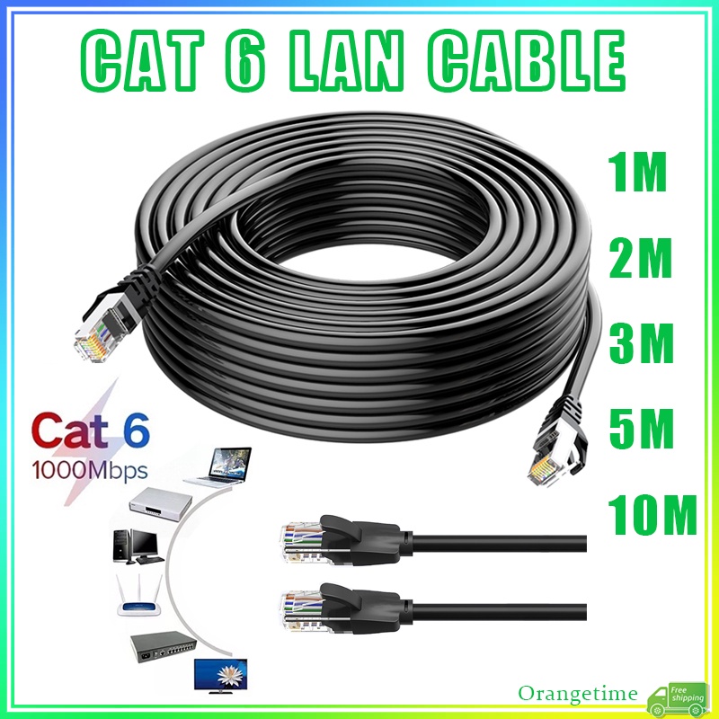 【Fast Delivery】Cat 6 Ethernet Patch Cable Gigabit RJ45 Network Wire Lan ...