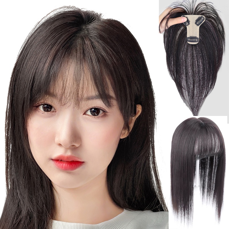 Fashion Girl Wig Bangs Long Bangs Wig Piece Cover White Hair Head
