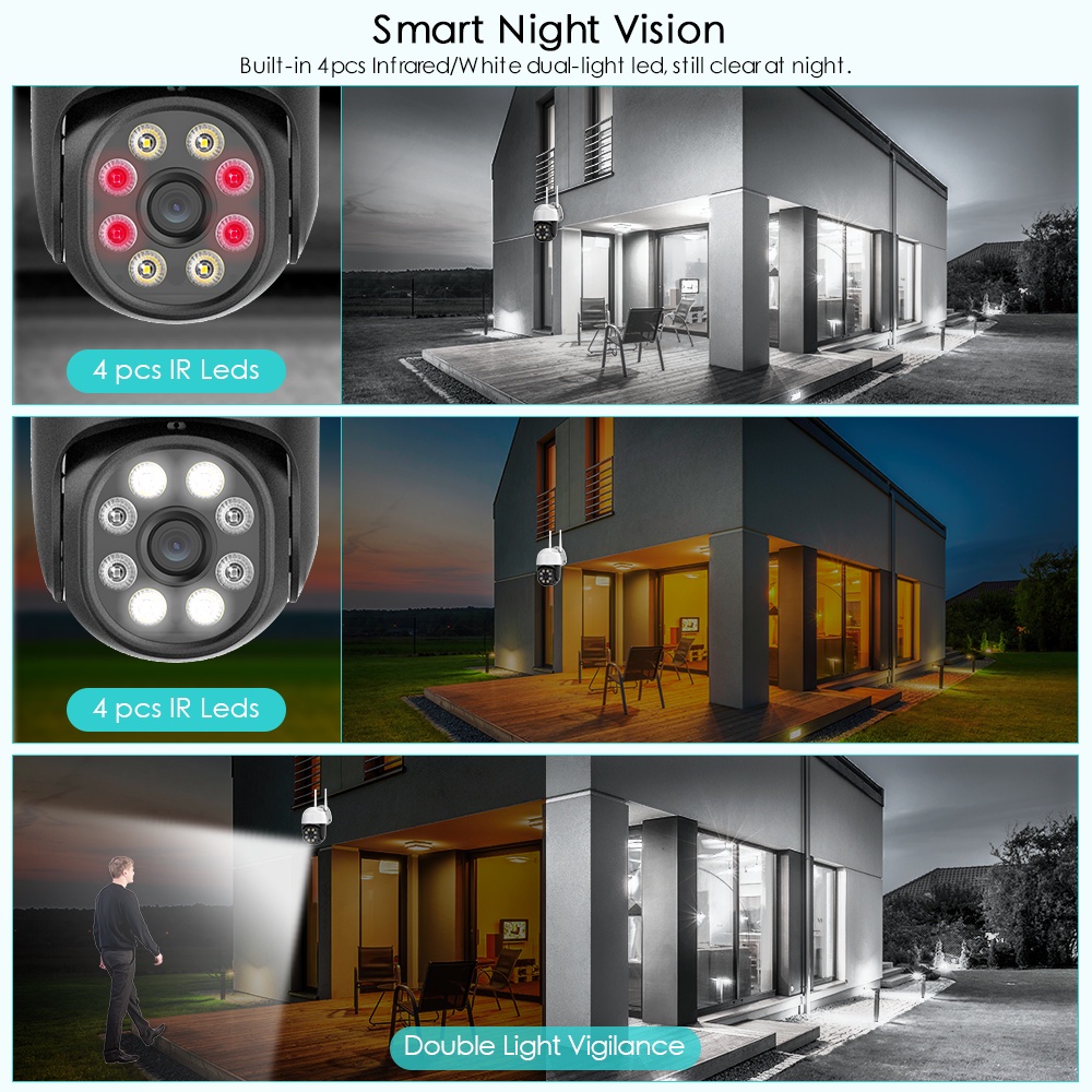 ANBIUX 8MP HD IP Camera 4K Ai Human Detection 1080P Audio WI-FI PTZ Camera Outdoor 5MP Color Infrared P2P CCTV Camera Video Surveillance IP66 Waterproof #6