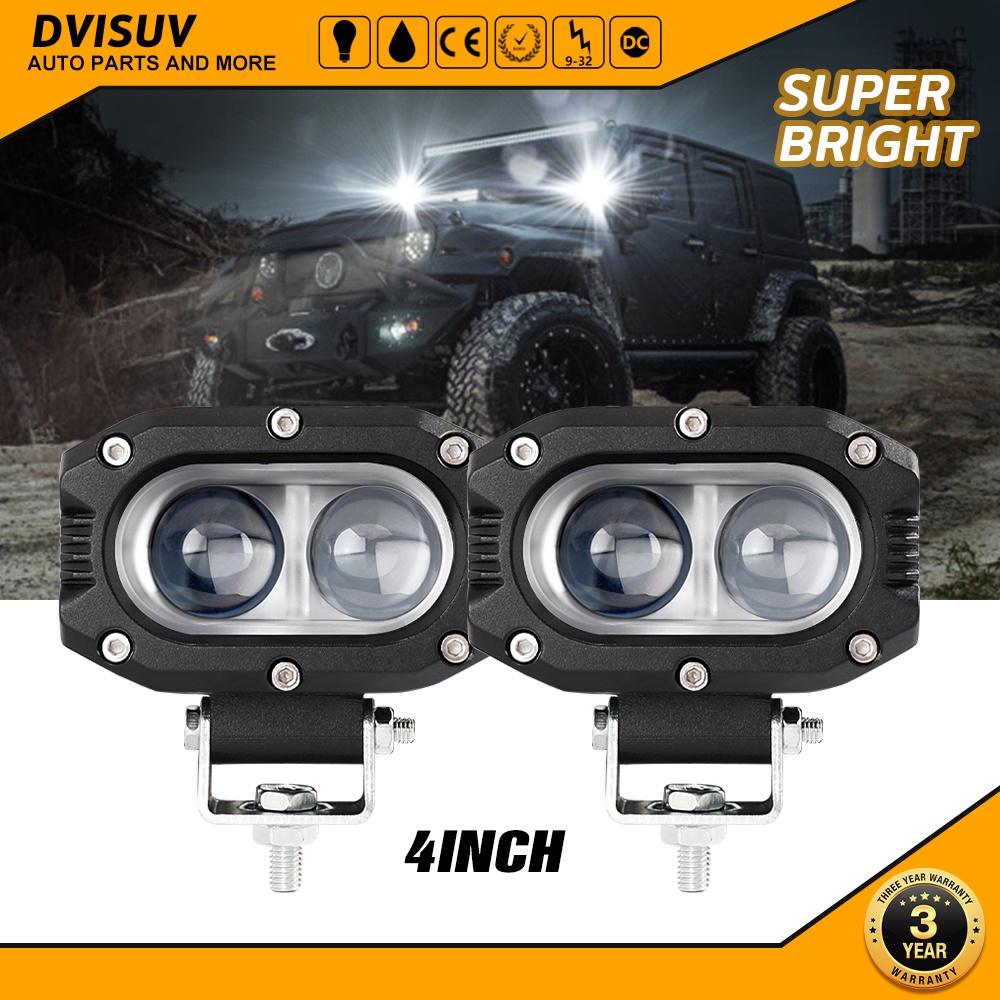 LED Headlight Work Light 4inch Spot Light for Off-Road Cars SUV 12V 24V ...