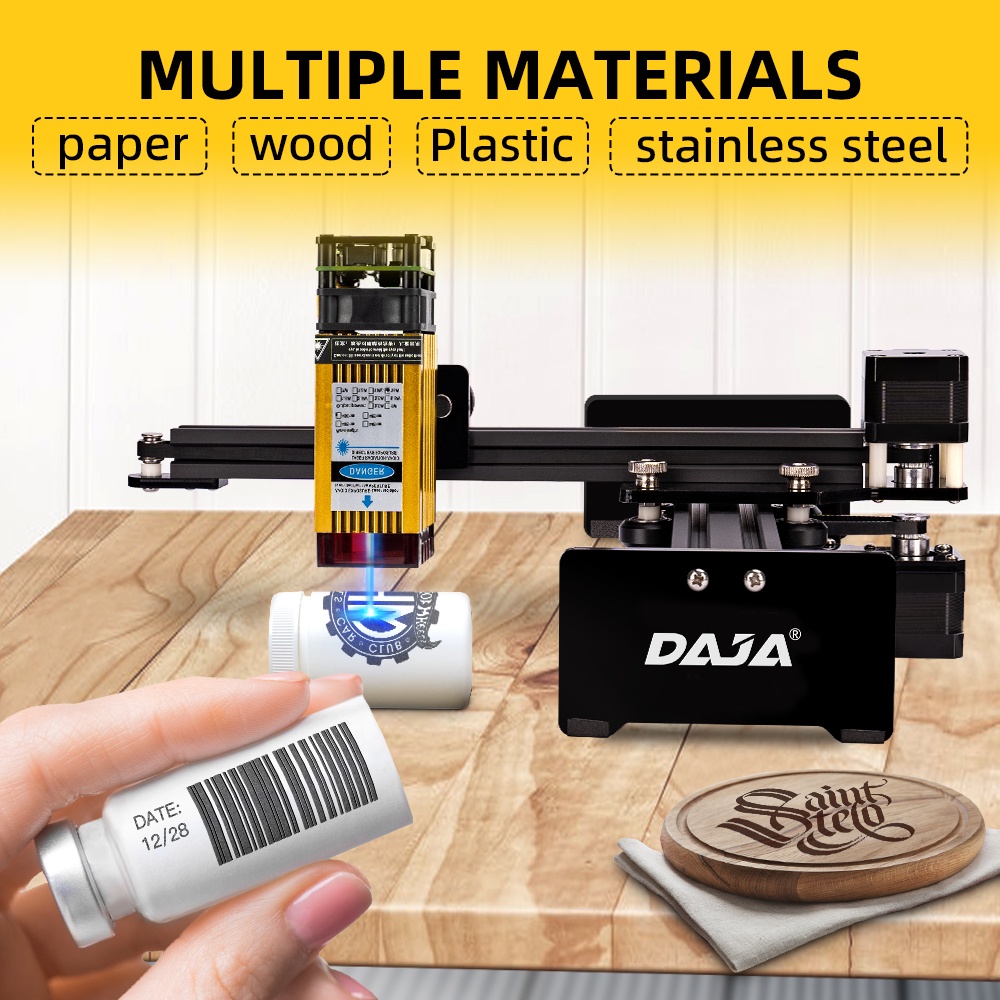 DAJA Engraving Machine D2 series Small Automatic Metal Laser Marking Engraving Stainless Steel Engrave Portable Customized