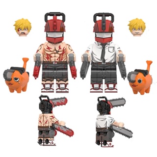 Chainsaw Man Denji Anime Series Mini Character Action Building Block Figure Children Plastic Kids Toys