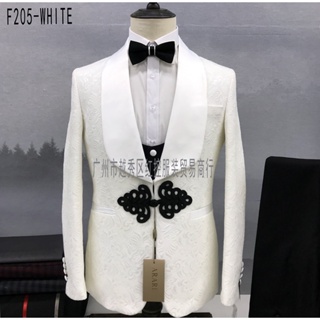((Jacket+Vest+Pants 3-Piece Set) European American Style High-End Men's Suit Wedding/Banquet/Party Universal Dress