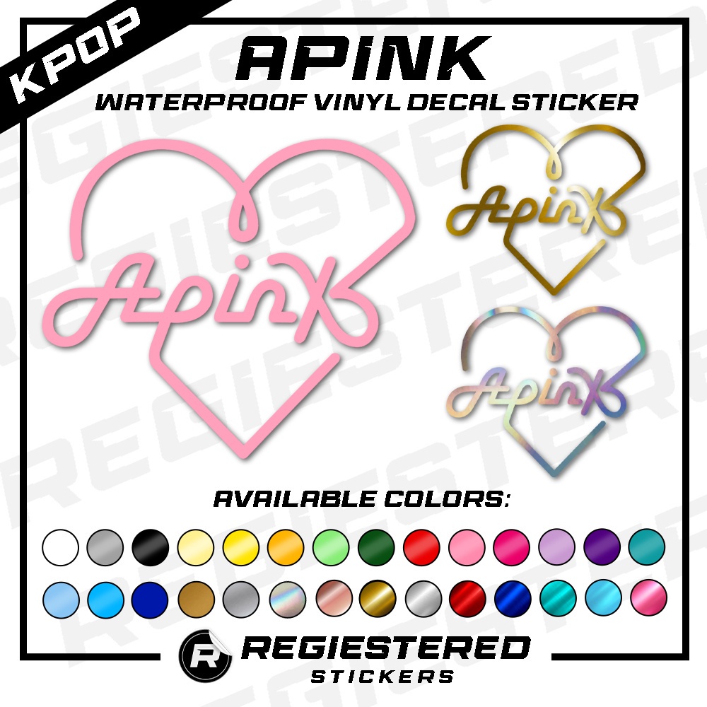 KPOP Apink Logo Vinyl Decal Sticker Waterproof | Shopee Philippines