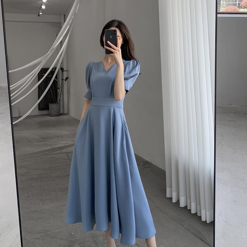 Shop dusty blue dress for wedding guest for Sale on Shopee Philippines