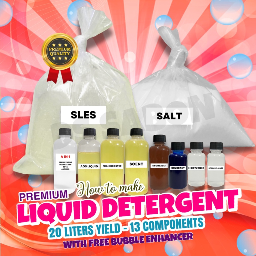 [PREMIUM] LIQUID DETERGENT KIT WITH INSTRUCTION 20 LITERS YIELD