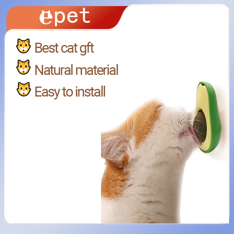 Catnip Wall Ball Rotatable Treats Toys Creative Avocado Catnip Ball Kitty Toys for Cats Licking Ball #1