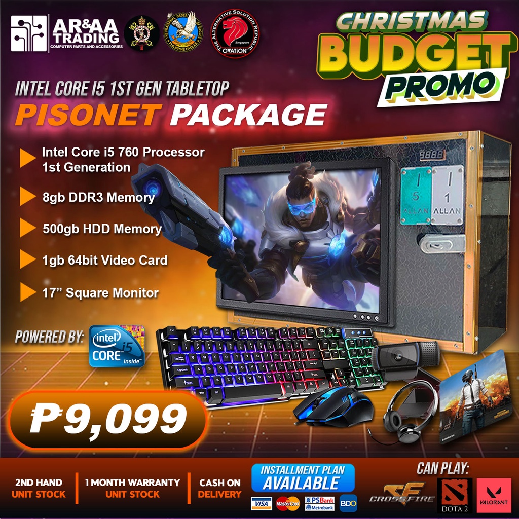 TABLETOP PACKAGEIntel Core i5 760 Processor8gb DDR3 500gb HDD