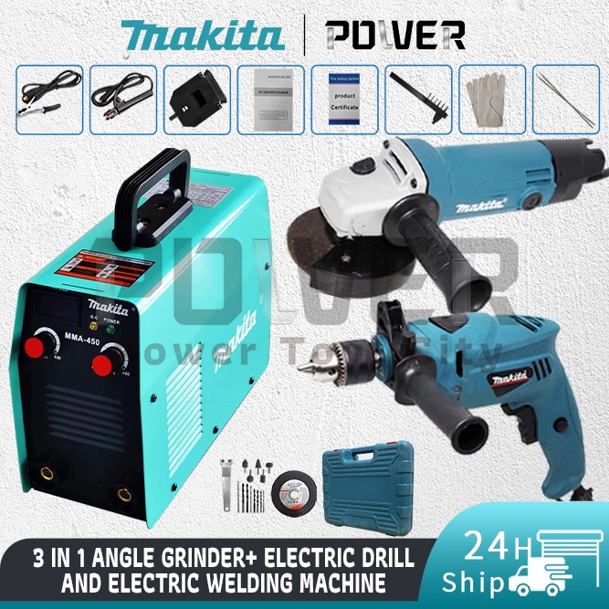 MAKITA 3in1 MMA450 Portable IGBT Inverter Welding Machine+Makita 870W