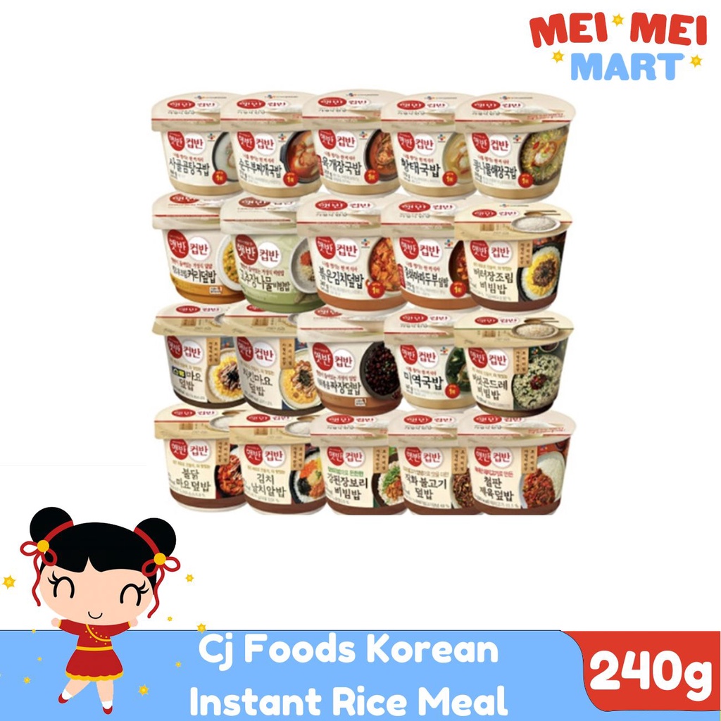 Cj Foods Korean Instant Rice Meal Ready to Eat Soup Beef Bulgogi Mapo