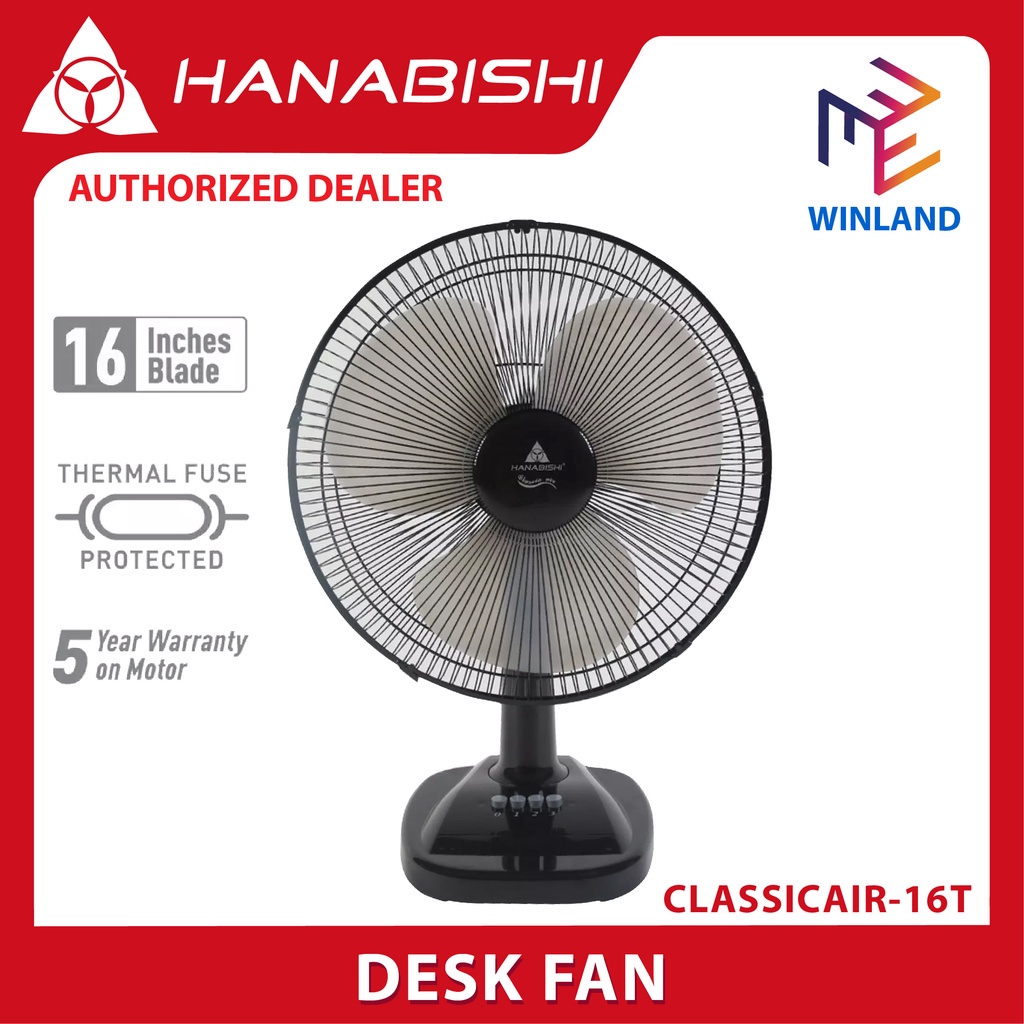 HANABISHI by Winland 16inches Durable Blade Desk Fan Electric Fan