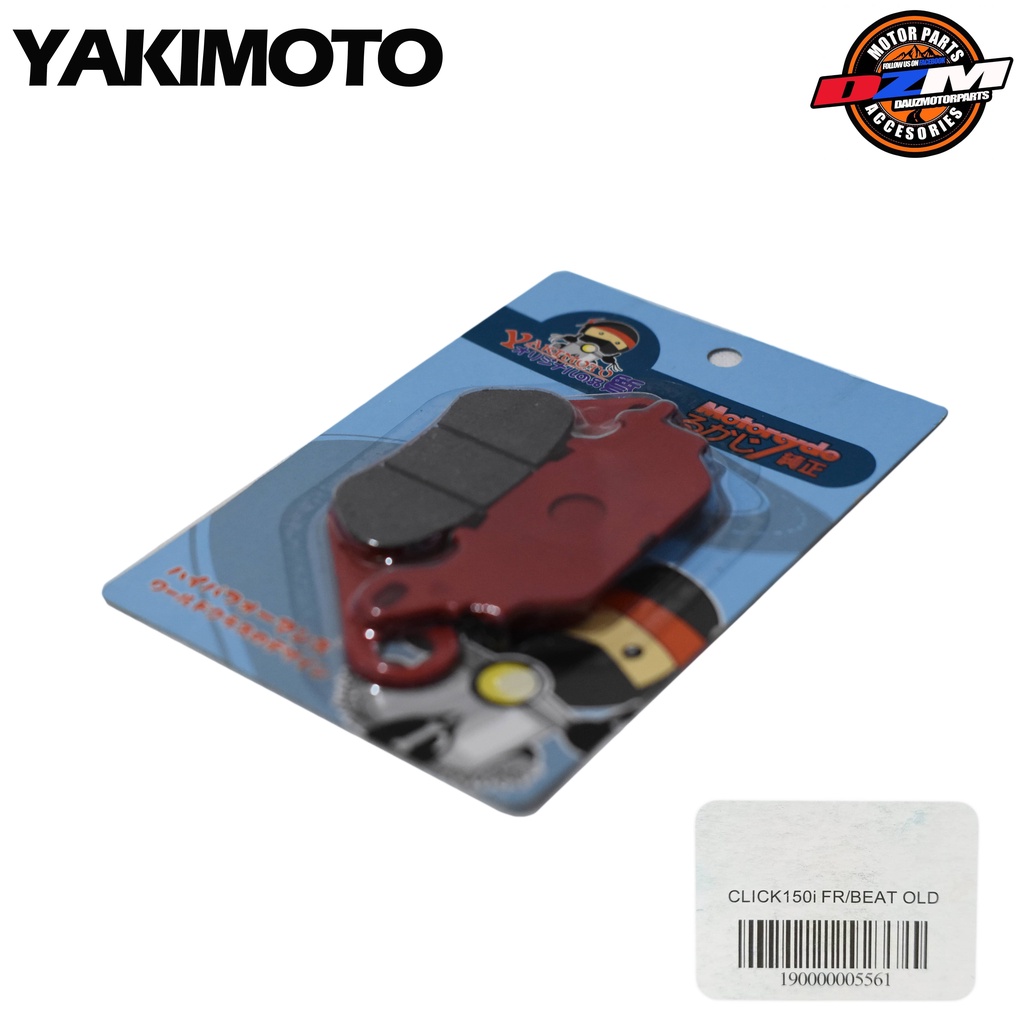 YAKIMOTO BRAKE PAD CLICK 125I/CLICK 150I/ BEAT OLD Shopee Philippines
